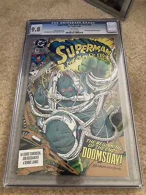 Buy Superman Man Of Steel #18 (DC 1992) CGC 9.8 White Pages 1st Full App Doomsday • 93.19£