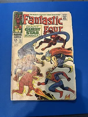 Buy Fantastic Four #73 1968 Marvel Comics Jack Kirby Art See Photos For Condition • 13.58£