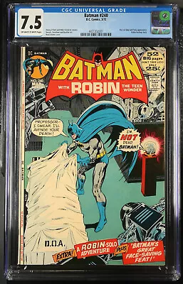 Buy Batman #240 Cgc 7.5 Oww Neal Adams Cover  Cgc #4431332001 • 58.25£