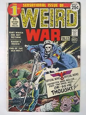 Buy DC Comics Weird War Tales #1  Joe Kubert Cover/Art; War/Horror Anthology FN 6.0 • 106£