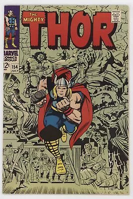 Buy Mighty Thor 154 Marvel 1968 FN VF Stan Lee Jack Kirby Loki 1st Mangog • 59.80£