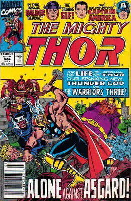 Buy Thor #434 (Newsstand) FN; Marvel | Captain America Tom DeFalco - We Combine Ship • 2.92£