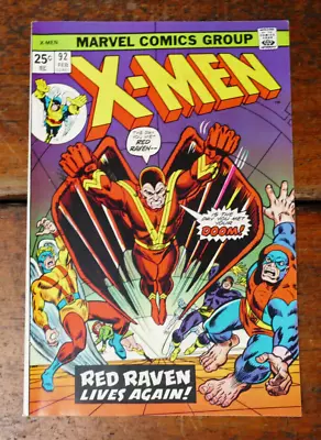 Buy X-MEN #92 HI-GRADE Red Raven Lives Again! 1975 Marvel Comics Bronze Age • 54.32£