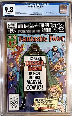 Buy Fantastic Four 238 CGC 9.8 Marvel 1982 Direct 1st Print Frankie Raye Nova • 116.48£