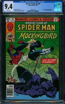 Buy Marvel Team-Up #95 ❄️ CGC 9.4 WHITE PGs + NEWSSTAND ❄️ 1st Mockingbird! 1980 • 128.14£