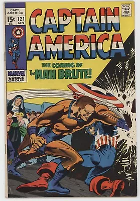 Buy Captain America 121 Marvel 1970 FN Gene Colon Stan Lee Falcon Nick Fury • 13.20£