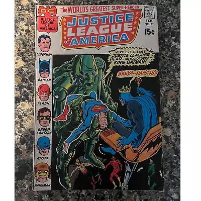 Buy Justice League Of America No 87 1971. Neal Adams Cover.  • 23.34£