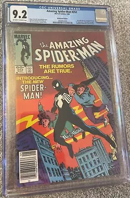 Buy Amazing Spider-Man 252 CGC 9.2 WHITE NEWSSTAND Black Suit • 310£