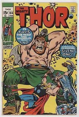 Buy Mighty Thor 184 Marvel 1971 FN John Buscema Stan Lee 1st Silent One • 17.09£