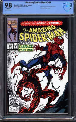 Buy Amazing Spider-man #361 Cbcs 9.8 White Pages // 1st Full Carnage 1992 • 279.58£