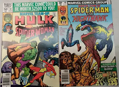 Buy Marvel Team-Up #97 #101 Marvel 1980/81 Comic Books • 7.76£