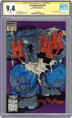 Buy Incredible Hulk #345 CGC 9.4 SS McFarlane 1988 4164245003 • 225.22£