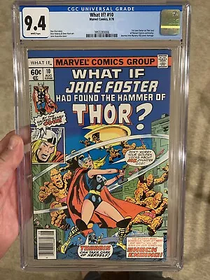 Buy What-If #10/CGC Universal 9.4 White Pages/1st Jane Foster As Thor • 128.10£