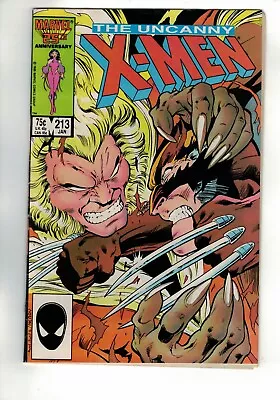 Buy Uncanny X-Men #213 -(1987) Marvel- Wolverine Vs Sabretooth + Psylocke Joins Team • 8£