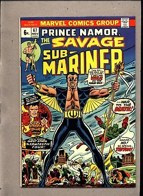 Buy Prince Namor, Sub-mariner #67_november 1973_very Fine_fantastic Four_bronze Uk! • 0.99£