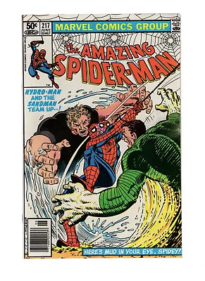 Buy Amazing Spider-Man #217 - Sandman & Hydro-Man Become Mud-Thing - Mid Grade Plus • 6.22£