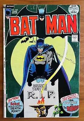 Buy Batman #242 1st Appearance Matches Malone 1972 4.5 Mike Kaluta RIP Cover • 17.08£
