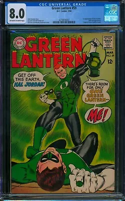 Buy GREEN LANTERN #59 ⭐ CGC 8.0 ⭐ 1st Appearance Of GUY GARDNER! DC Comic 1968 • 570.81£