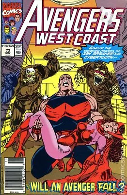 Buy Avengers West Coast Australian Price Variant #73 VG 1991 Stock Image Low Grade • 2.10£