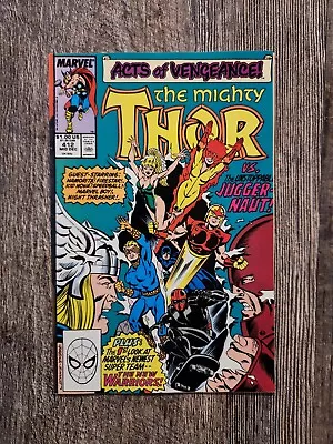 Buy Thor #412 Comic Book 1989  Ron Frenz 1st App New Warriors Marvel 🔨⚡️🔨⚡️🔨⚡️ • 9.31£