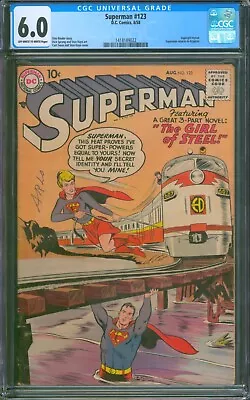 Buy Superman #123 (1958) ⭐ CGC 6.0 ⭐ Supergirl Tryout! Silver Age DC Comic • 570.81£
