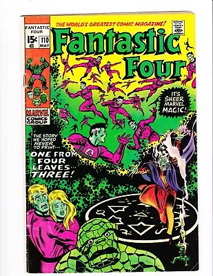 Buy Fantastic Four #110, VG- 3.5, Green Error Variant • 353.36£