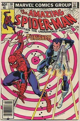 Buy Amazing Spider-Man 201 VF 8.0 1980 Punisher Newsstand John Romita • 31.06£