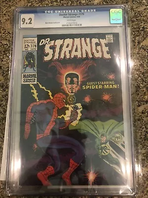 Buy Doctor Strange 179 (1969) CGC 9.2 1st Spider-Man Cvr  ORIGINAL OWNER  Book! • 139.01£