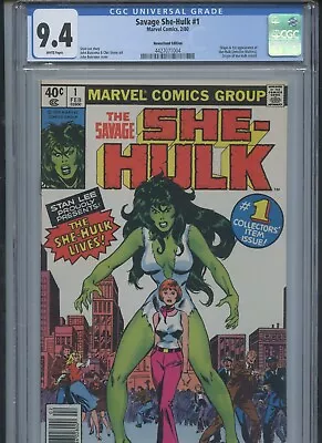 Buy Savage She-Hulk #1 1980 CGC 9.4 (1st App Of She-Hulk)(Newsstand Edition) • 93.19£