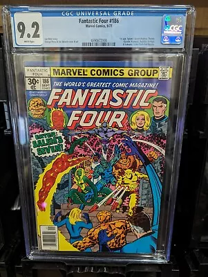 Buy Fantastic Four #186 1977 Marvel Comics CGC 9.2 NM- 10630 • 57.49£