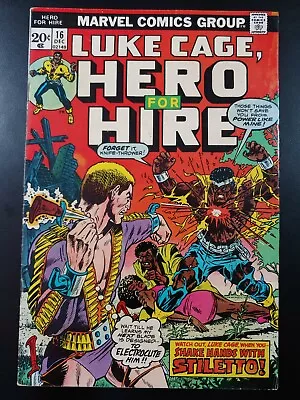 Buy ⭐️ Luke Cage, HERO FOR HIRE #16 (1973 MARVEL Comics) FN Book • 6.21£