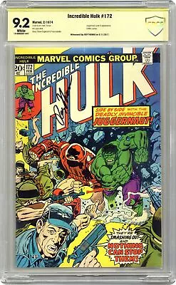 Buy Incredible Hulk #172 CBCS 9.2 SS Roy Thomas 1974 18-089E087-047 • 155.32£