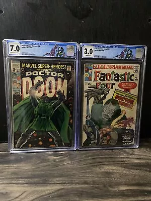 Buy Fantastic Four Annual #2 CGC 3.0 And Marvel Super Heroes #20 CGC 7.0 Doctor Doom • 532.93£