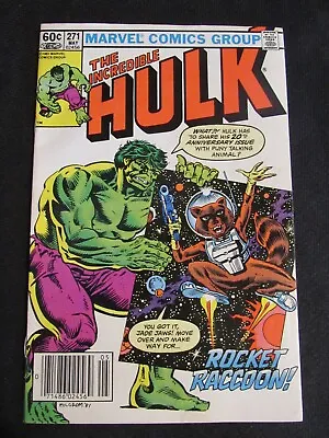 Buy Incredible Hulk #271 (1982) Newsstand Key 1st Rocket Raccoon FN+ 6.5 PX497 • 93.15£