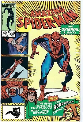 Buy Amazing Spider-Man #259 Origin Of Mary Jane Watson Near Mint/Better Never Read • 23.29£