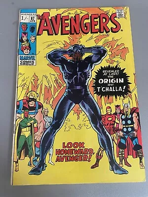 Buy THE AVENGERS #87 Origin Of The Black Panther Marvel 1971 UK Price VF • 55£