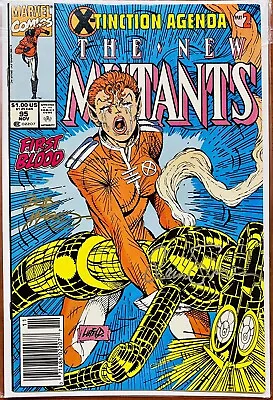 Buy New Mutants #95 (1990) VF+ Newsstand (signed Louis Simonson & Bob McLeod) W/COA! • 15.52£