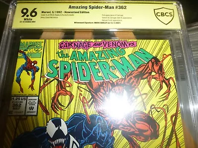 Buy Amazing Spiderman 362 Newsstand Cbcs Ss 9.6 Mark Bagley Not Cgc • 77.80£