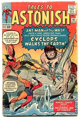 Buy Tales To Astonish #46 1963--ANT-MAN-3rd Wasp-Marvel Kirby G/VG • 51.49£