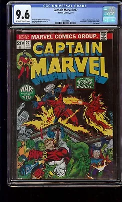 Buy Captain Marvel # 27 CGC 9.6 OWW (Marvel, 1973) Starlin Cover Super Skrull Appear • 462.08£