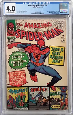 Buy 🕸amazing Spider-man #38 Cgc 4.0*(1966 Marvel)*last Steve Ditko Issue*stan Lee🕷 • 124.25£