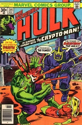 Buy INCREDIBLE HULK #205 VG/F, Marvel Comics 1976 Stock Image • 3.88£