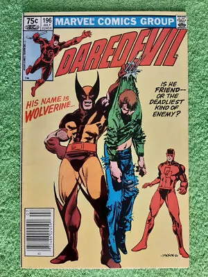 Buy DAREDEVIL #196 NM Newsstand Canadian Price Variant 1st Wolverine Meeting RD5408 • 11.65£
