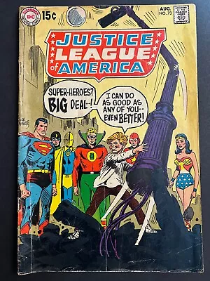 Buy Justice League Of America 73 GD-VG -- 1st Silver Age App. Of GA Superman 1969 • 6.99£