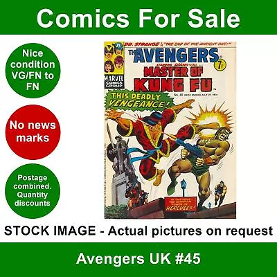 Buy Avengers UK #45 Comic - VG/FN Clean 27 July 1974 - Marvel UK • 5.99£