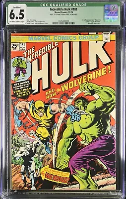 Buy 1974 Incredible Hulk 181 CGC 6.5 Qualified  1st Appearance Of Wolverine • 1,693£