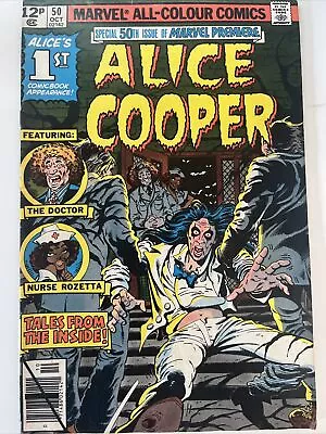 Buy Alice Cooper Comic 50th Issue Of Marvel Premiere • 40£