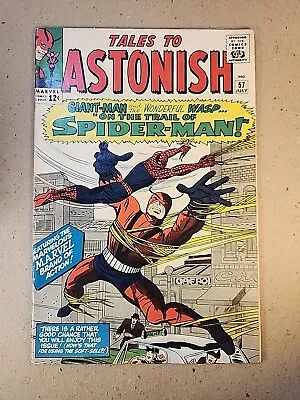 Buy TALES TO ASTONISH # 57 MARVEL  1964 Early Spider-Man Crossover  Fine • 77.65£