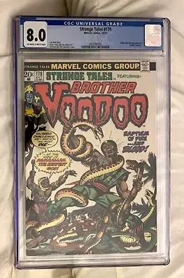 Buy MARVEL 1973 STRANGE TALES #170 CGC 8.0 OFF WHITE TO WHITE Pages BROTHER VOODOO • 62.23£