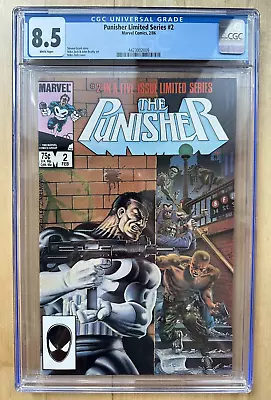 Buy Punisher Limited Series #2 Marvel 1986 White Pages CGC 8.5 • 31.06£